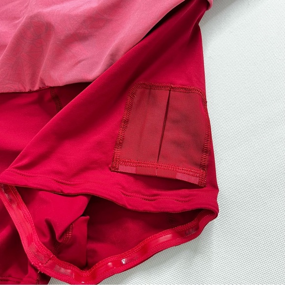 Lululemon Run Pace Setter Skirt Size 8 4-way Stretch (Regular) Multicolored Red - Picture 12 of 16